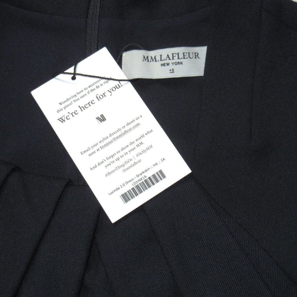 NWT MM. Lafleur Lucinda 2.0 in Ink Sharkskin Stretch Wool Sheath Dress +1 $325 - Picture 4 of 8